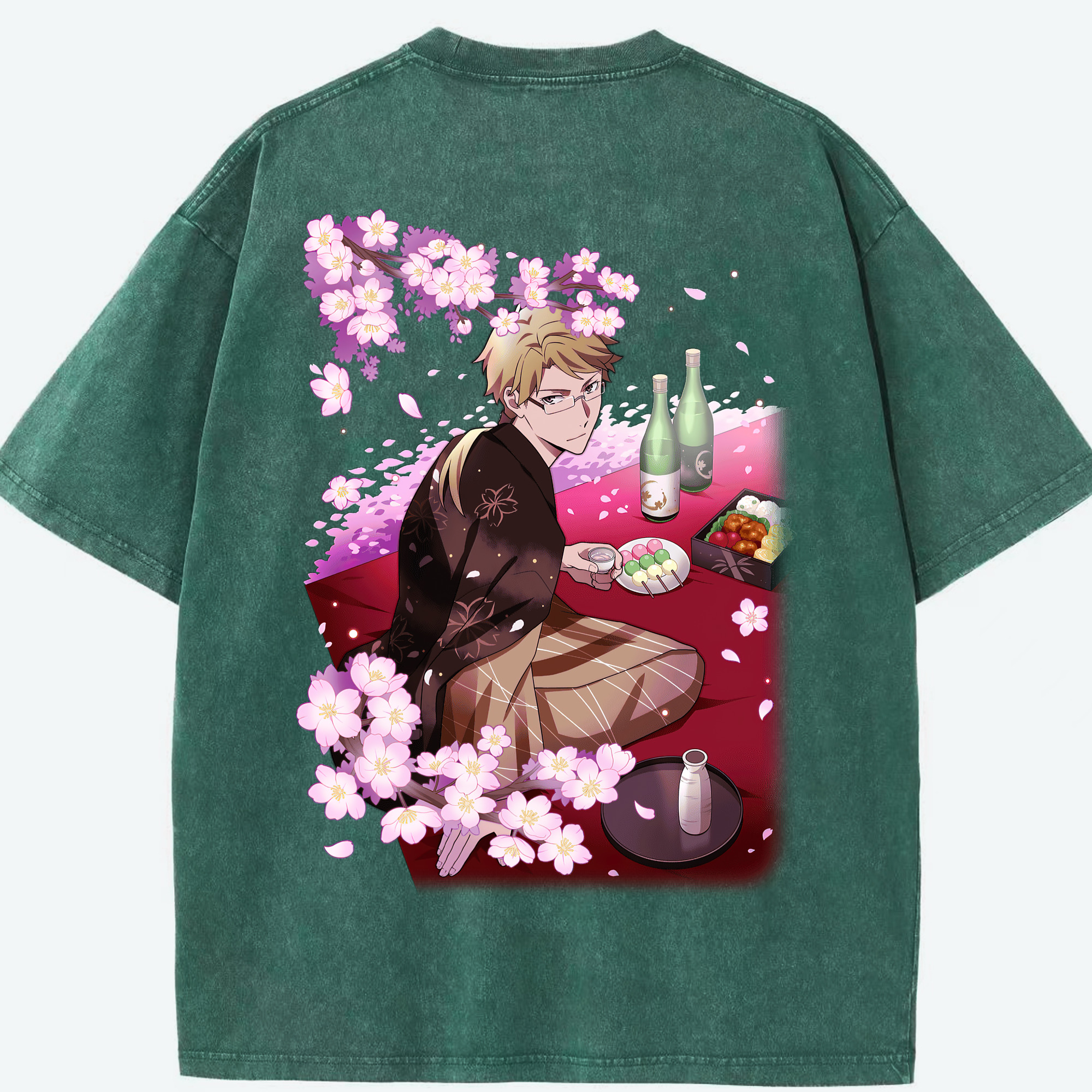 （画像用） 文豪ストレイドッグス Bungo Stray Dogs 綿100% ヴィンテージ風 半袖Tシャツ（背面プリント）